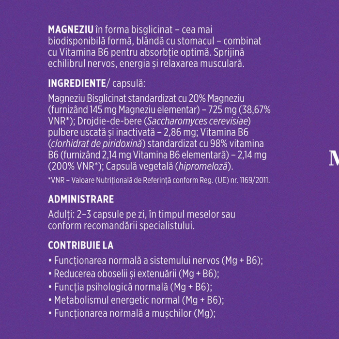 MAGNEZIU BISGLICINAT B6, 90 cps [3]