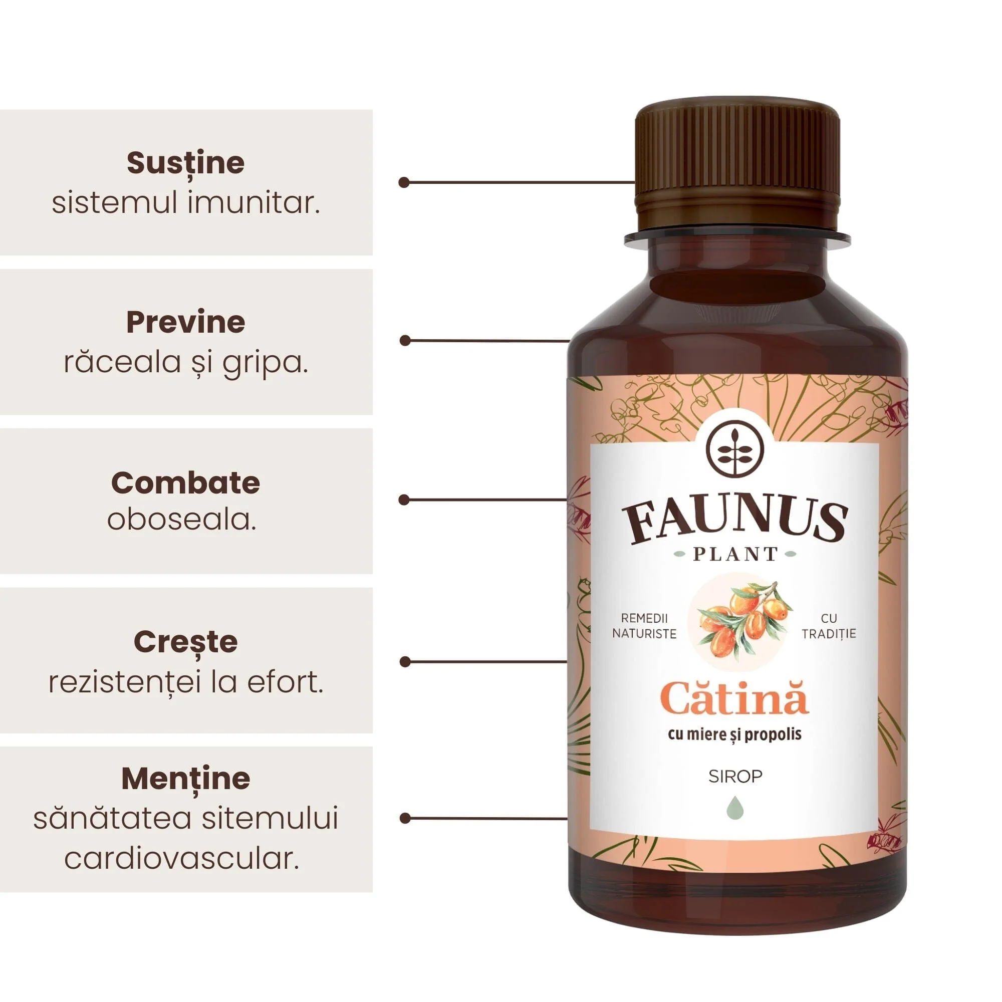 Sirop Cǎtină cu Miere si Propolis  Flacon 200 m [2]