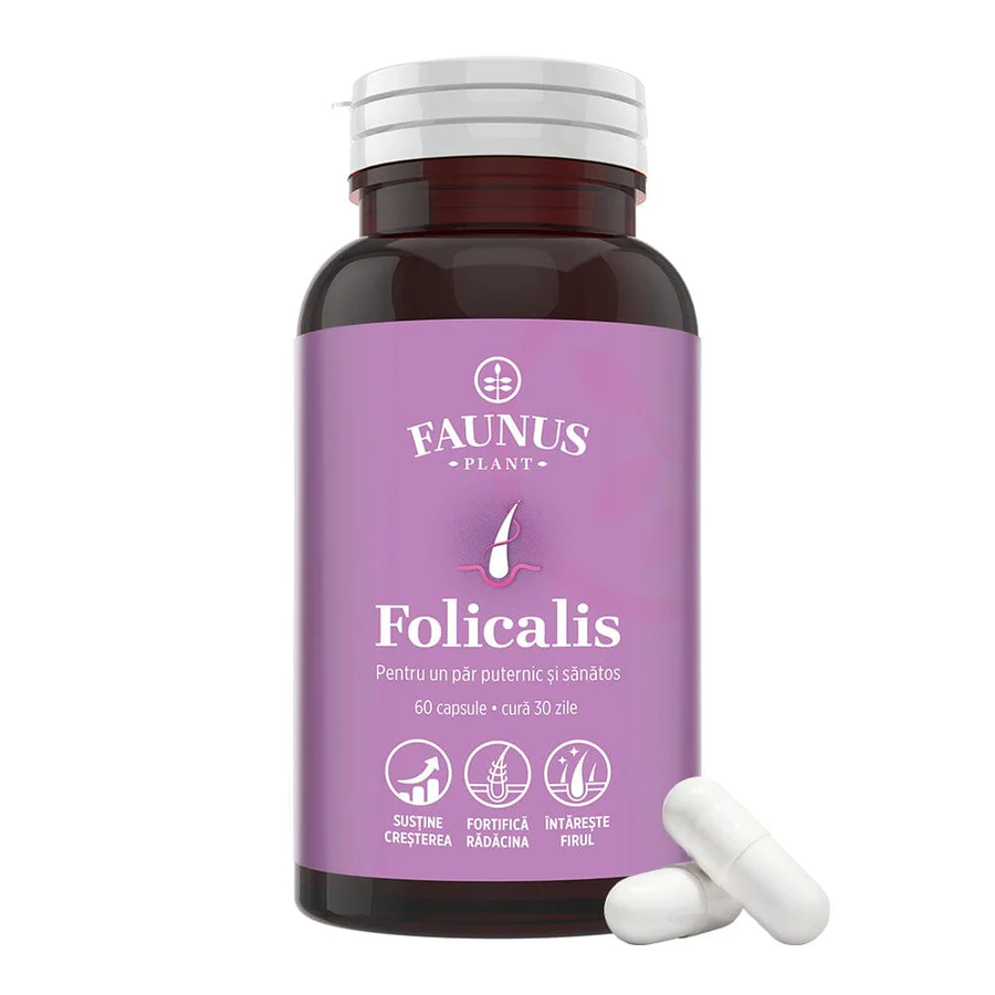 ‍Folicalis – Formulă naturală pentru păr sănătos, puternic și strălucitor cu plante, vitamine și colagen. Flacon 60 capsule [0]