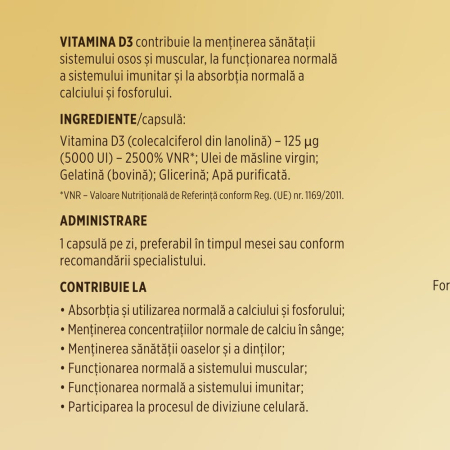 VITAMINA D3 5000 UI, 30 cps [2]