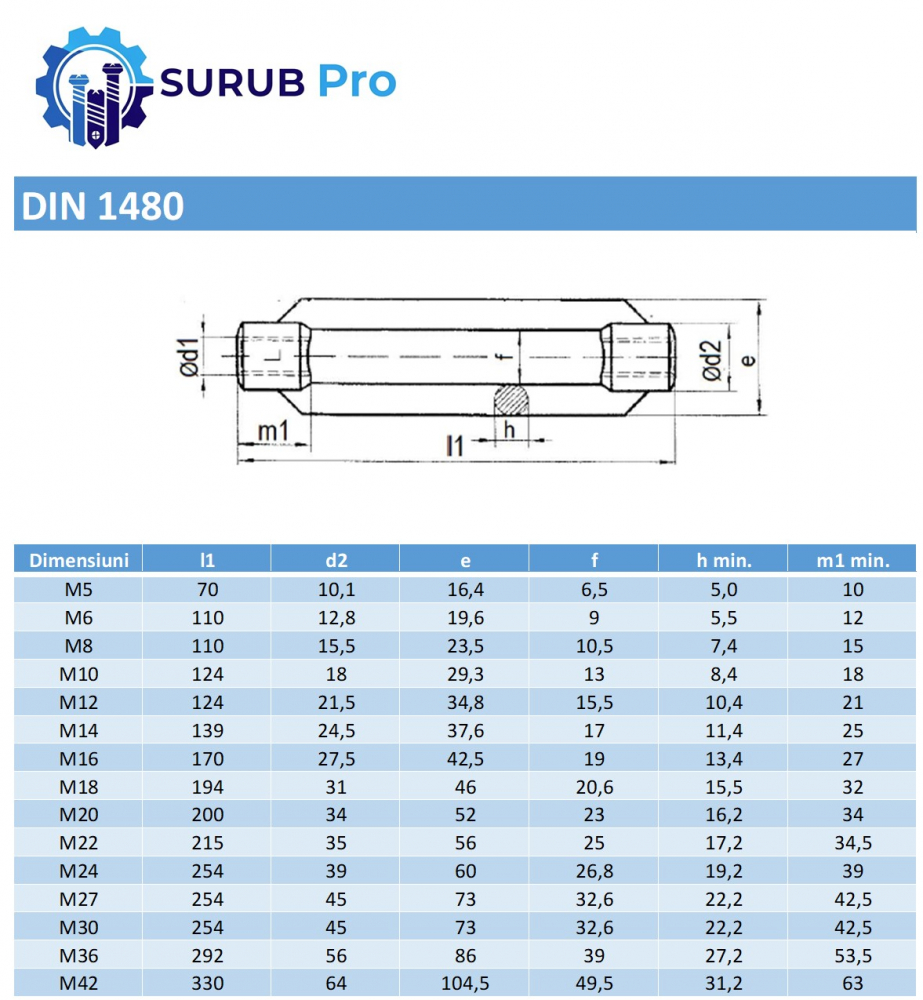 Piulita intinzator  DIN 1480  M10 otel zincat - cutie 25 buc [2]