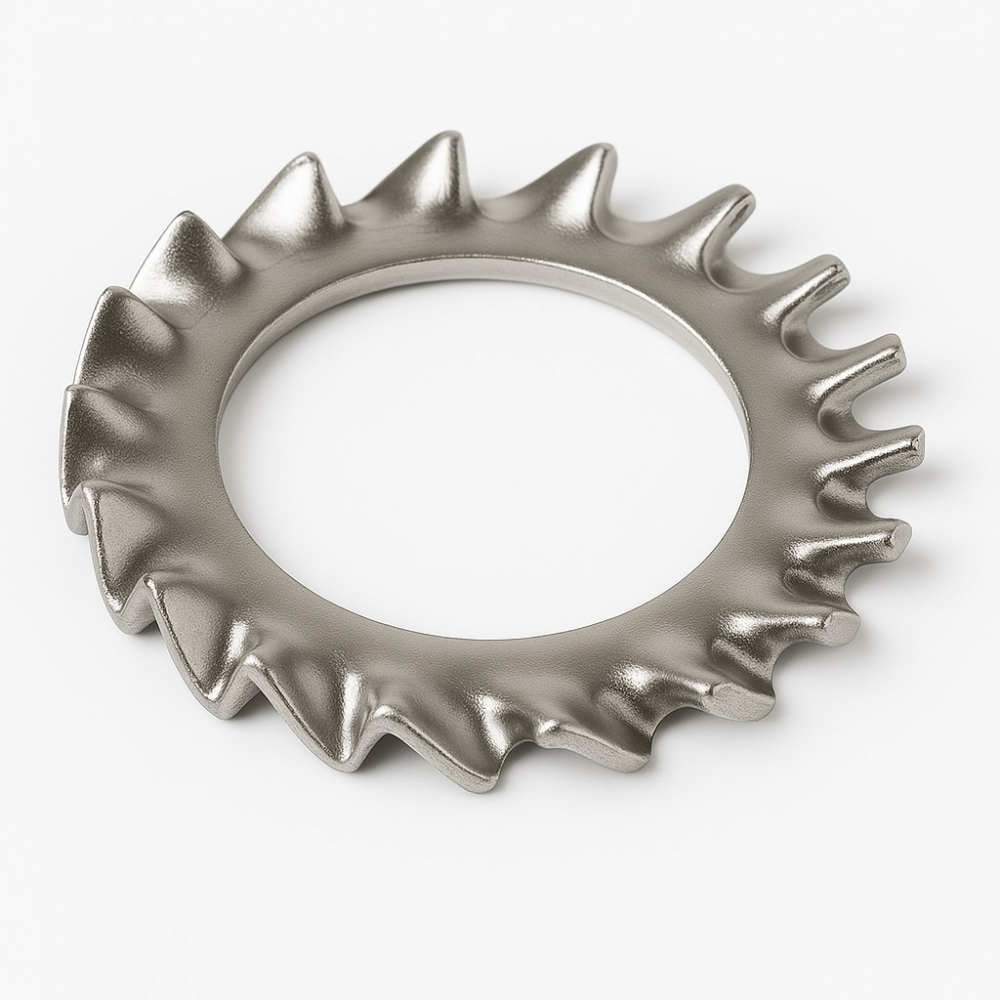 Saiba elastica cu dinti exteriori si seratii DIN 6798A  M2.5 (2.7) inox A2  - cutie 1000 buc [1]