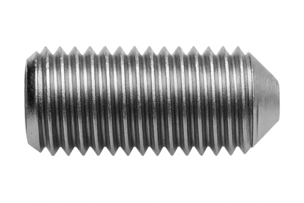 Stift cu imbus si varf conic DIN 914  M4x5 inox A2  - cutie 500 buc [2]