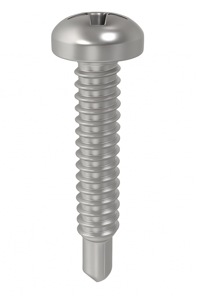 Surub autoforant cap bombat DIN 7504N  5.5x25 inox A2  - cutie 500 buc [1]