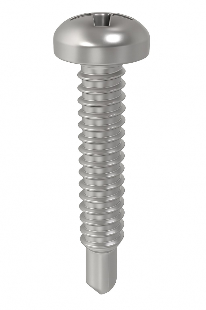 Surub autoforant cap bombat DIN 7504N 3.5x9.5 inox A2  - cutie 200 buc [1]