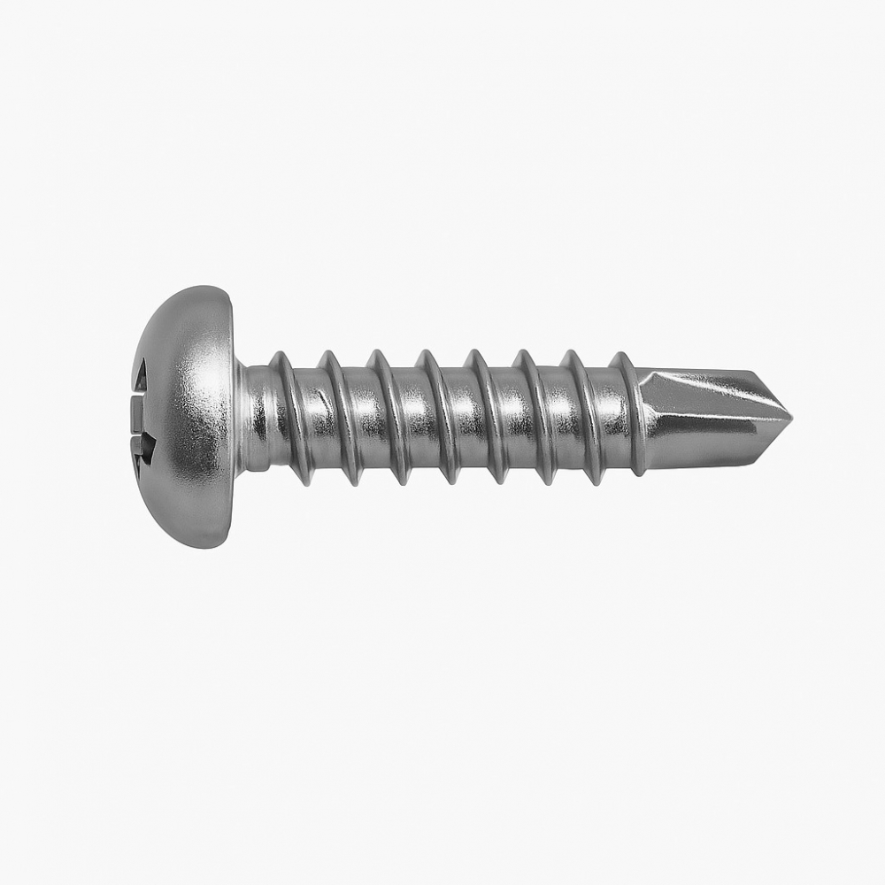Surub autoforant cap bombat DIN 7504N 3.5x9.5 inox A2  - cutie 200 buc [2]