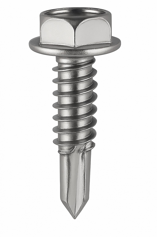 Surub autoforant cap hexagonal DIN 7504K  6.3x100 inox A2  - cutie 100 buc [2]