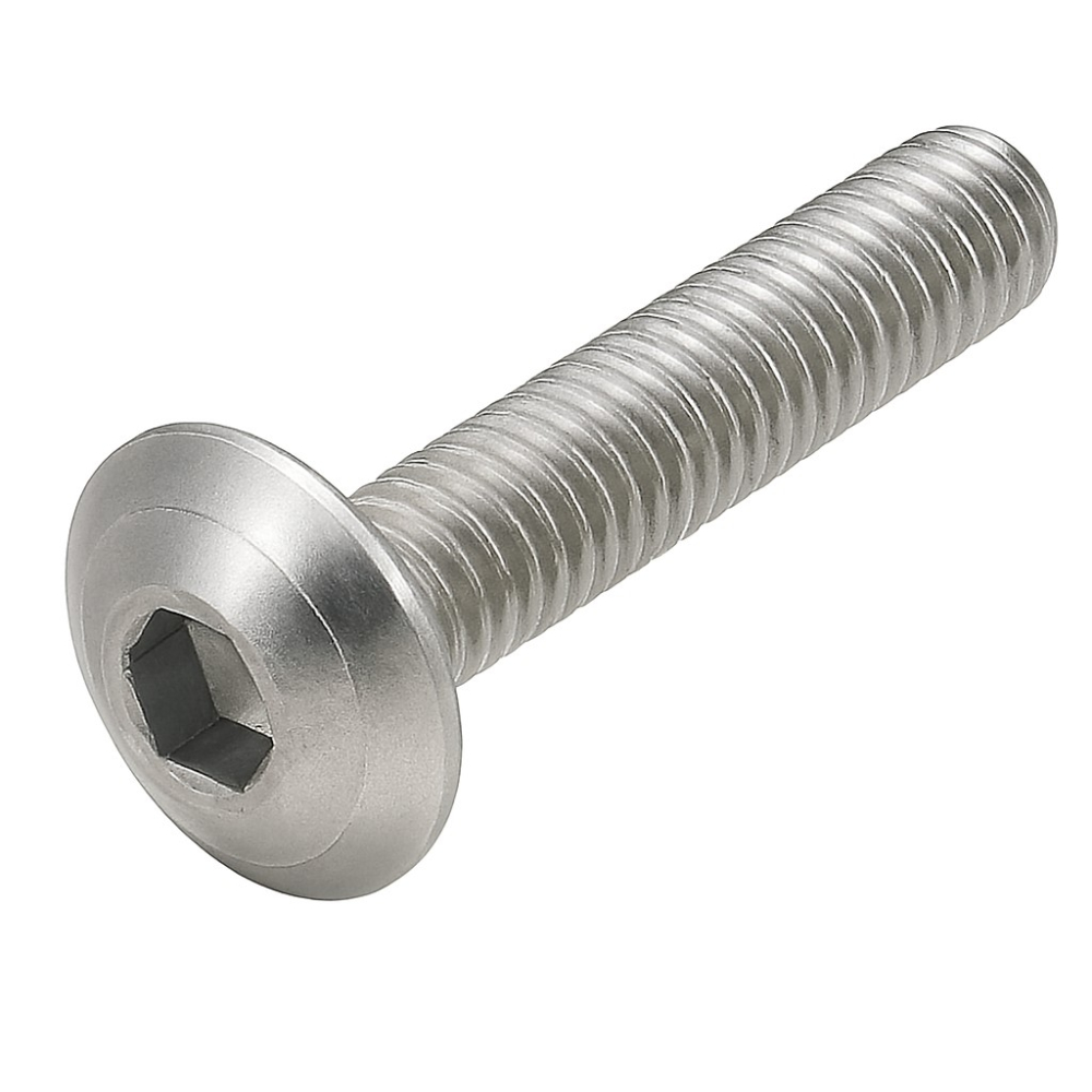 Surub cap bombat imbus ISO 7380 cu flansa  M10x60 inox A2  - cutie 50 buc [2]