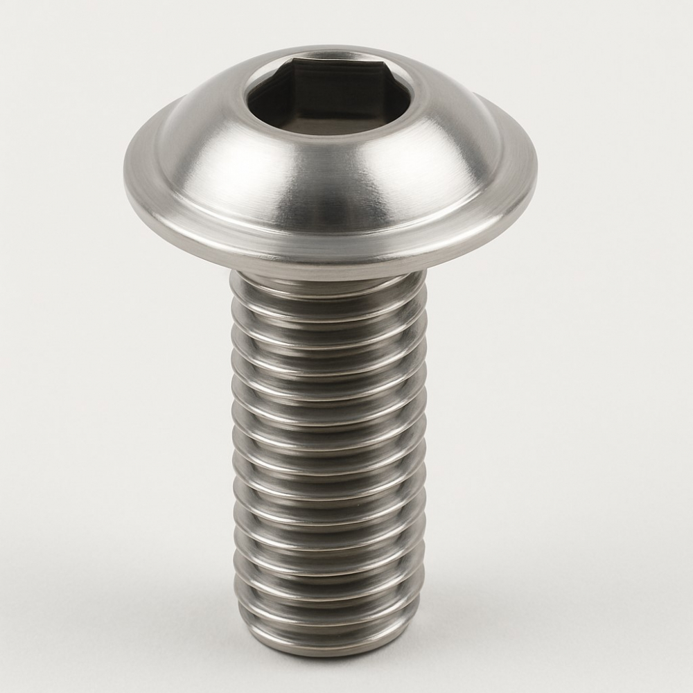 Surub cap bombat imbus ISO 7380 cu flansa  M10x60 inox A2  - cutie 50 buc [2]