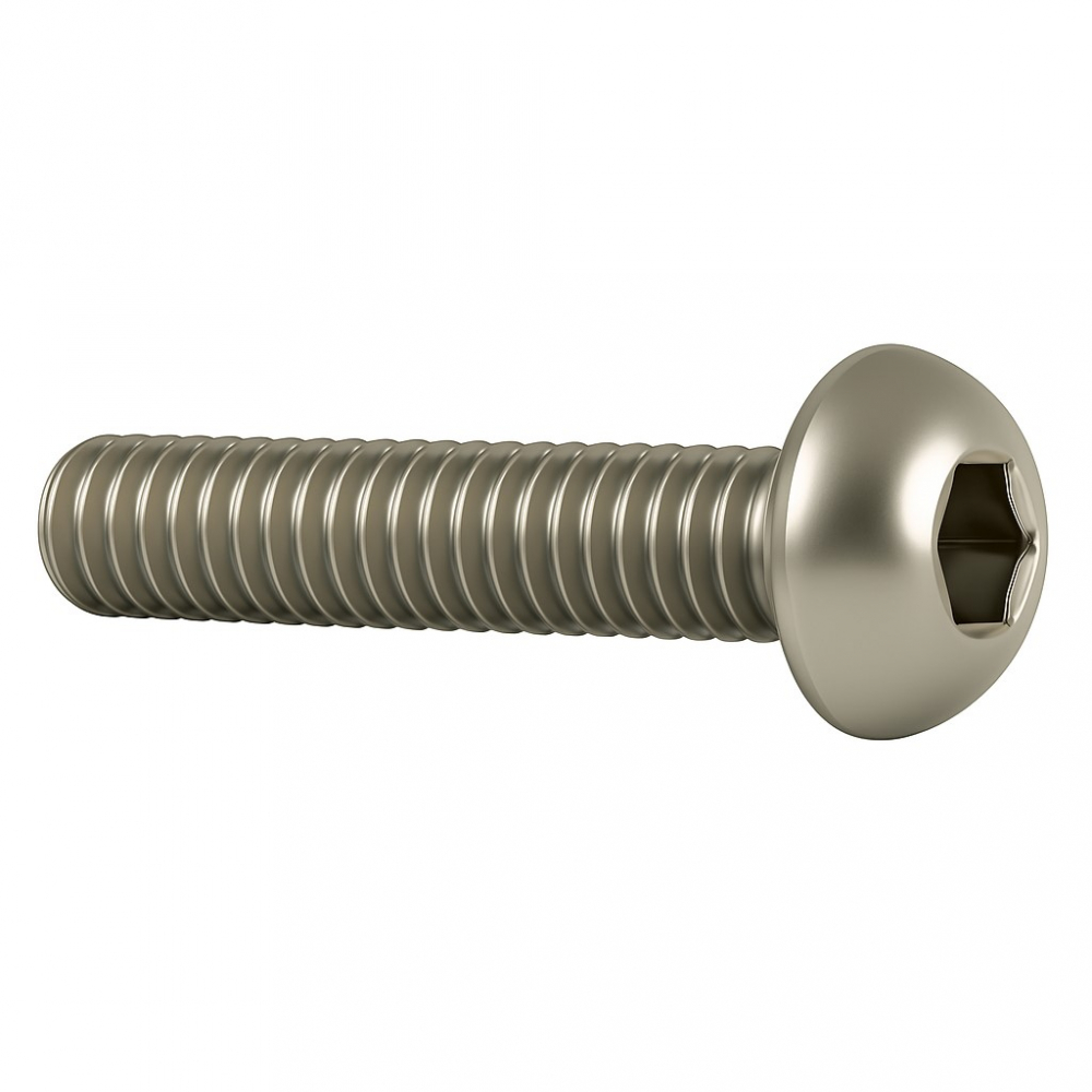 Surub cap bombat imbus ISO 7380  M3x8 inox A2  - cutie 1000 buc [2]
