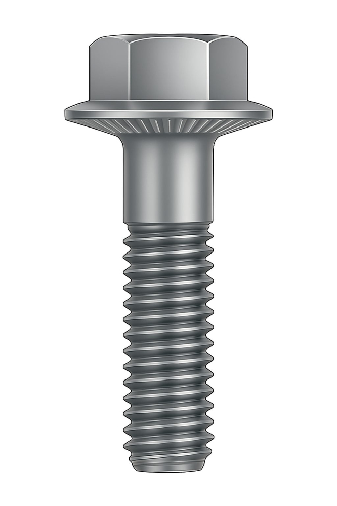 Surub cap hex. si flansa DIN 6921 cu seratii~  M8x20 inox A2  - cutie 200 buc [3]