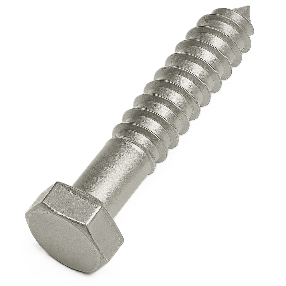 Surub lemn cap hexagonal DIN 571  12 x100 inox A2  - cutie 50 buc [1]