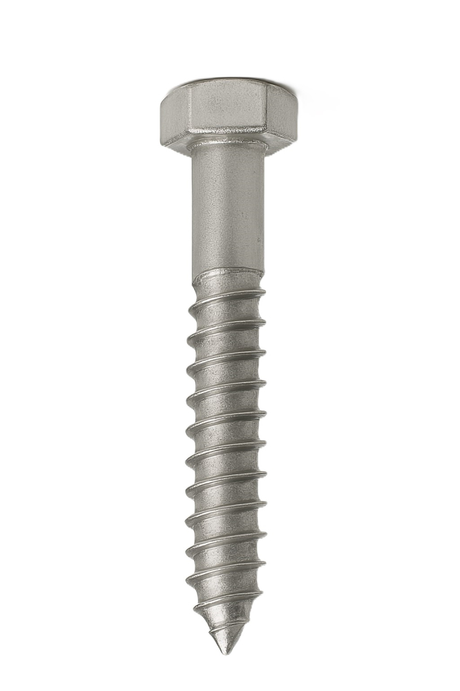Surub lemn cap hexagonal DIN 571  12 x100 inox A2  - cutie 50 buc [2]