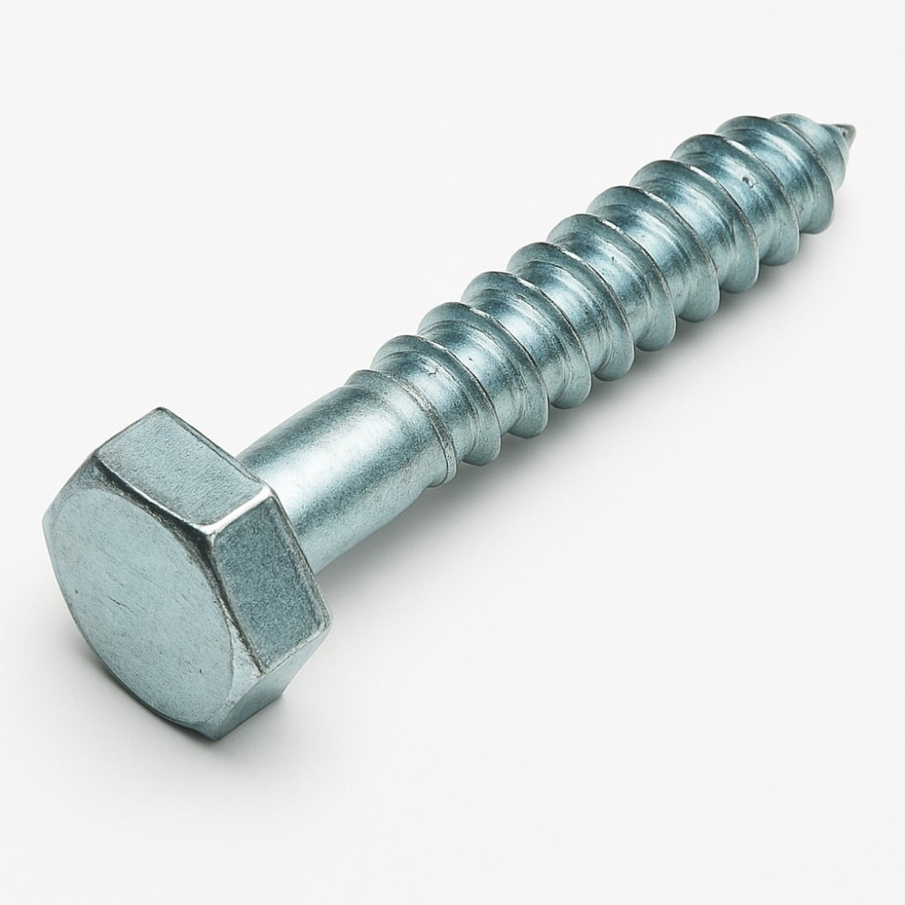 Surub lemn cap hexagonal DIN 571  10x60 otel zincat - cutie 100 buc [2]