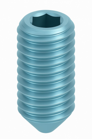 Stift cu imbus si varf conic DIN 914 45H M6x12 otel zincat - cutie 500 buc [1]