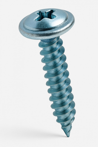 Suruburi autoforante / autofiletante pentru tabla - Surub autofiletant cap bombat si flansa DIN 968C  3.5x13 otel zincat - cutie 1000 buc
