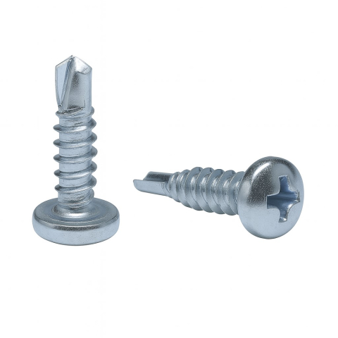 Suruburi autoforante / autofiletante pentru tabla - Surub autoforant cap bombat DIN 7504N  6.3x80 otel zincat - cutie 100 buc