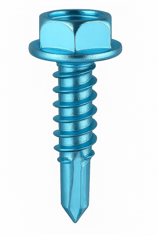 Suruburi autoforante / autofiletante pentru tabla - Surub autoforant cap hexagonal DIN 7504K 3.5x9.5 otel zincat - cutie 2000 buc