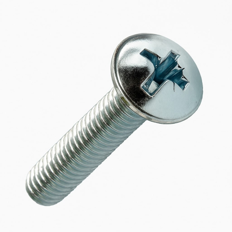 Suruburi - Surub cap bombat combinat DIN 967  M3x12 otel zincat - cutie 2000 buc