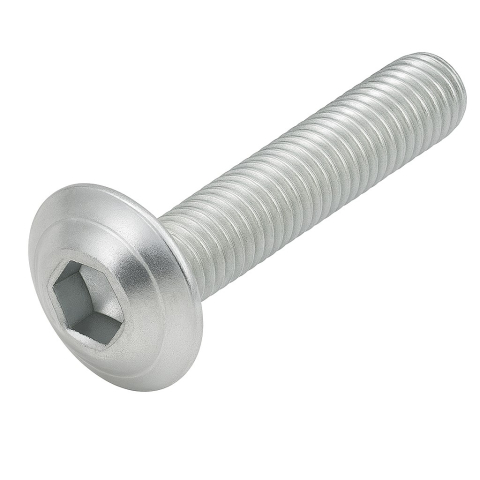Surub cap bombat imbus - Surub cap bombat imbus ISO 7380 cu flansa 10.9 M10x45 otel zincat - cutie 100 buc