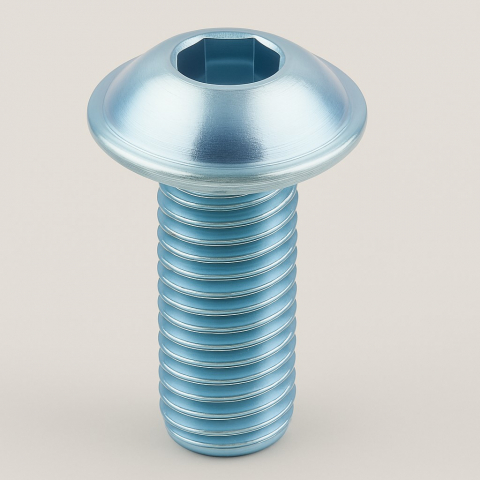 Surub cap bombat imbus - Surub cap bombat imbus ISO 7380 cu flansa 10.9 M3x6 otel zincat - cutie 1000 buc