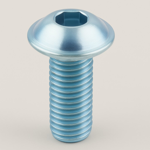 Suruburi - Surub cap bombat imbus ISO 7380 cu flansa10.9 M3x10 otel zincat - cutie 500 buc