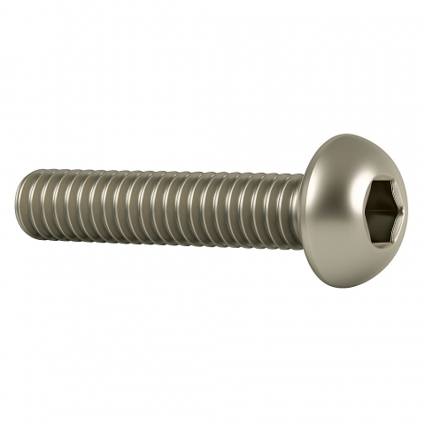 Surub cap bombat imbus ISO 7380  M8x50 inox A2  - cutie 100 buc [1]