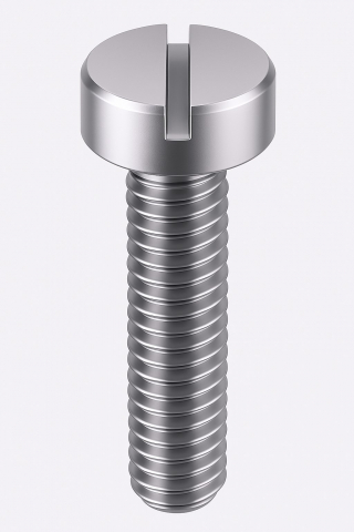 Suruburi cu locas cruciform / crestat - Surub cap cilindric crestat DIN 84  M3x6 inox A2  - cutie 500 buc