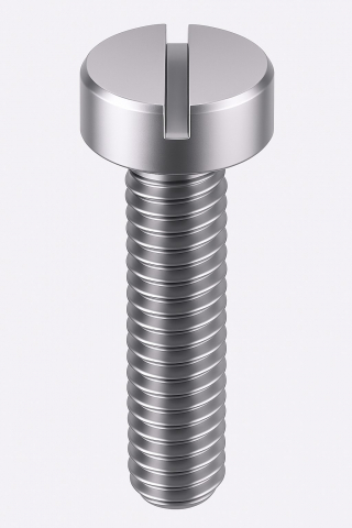 Suruburi cu locas cruciform / crestat - Surub cap cilindric crestat DIN 84  M4x8 inox A4  - cutie 500 buc