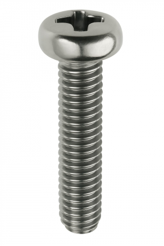 Suruburi cu locas cruciform / crestat - Surub cap cilindric cruce DIN 7985  M2.5x10 inox A2  - cutie 1000 buc