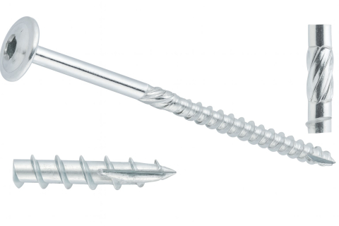 Surub dulgherie cap plat TORX   8 x300 otel zincat alb - cutie 50 buc [1]