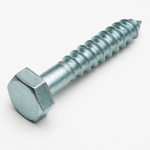 Surub lemn cap hexagonal DIN 571  10x60 otel zincat - cutie 100 buc [1]