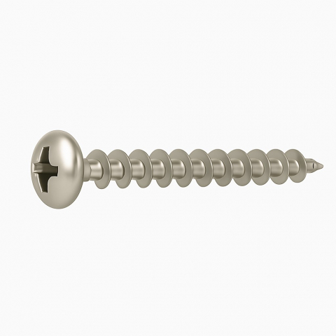 Surub pal si lemn cap bombat PZ   4 x40 inox A2  - cutie 200 buc [1]