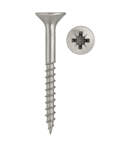 Suruburi pentru lemn - Surub pal si lemn cap inecat PZ   3 x40 / 24 inox A2 filet partial  - cutie 200 buc