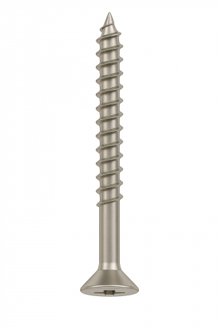 Surub pal si lemn cap inecat PZ   6 x120 / 70 inox A2 filet partial  - cutie 100 buc [1]