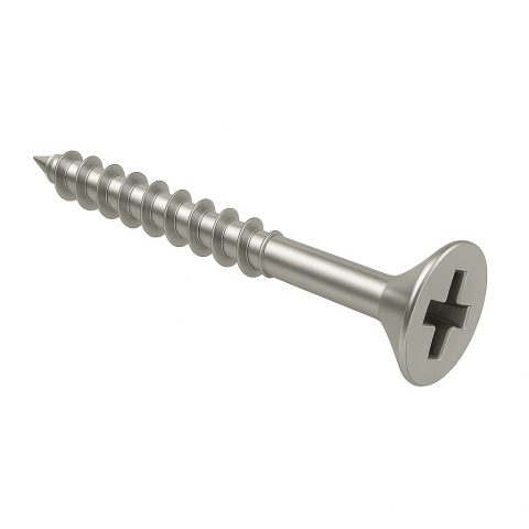 Suruburi - Surub pal si lemn cap inecat PZ   5 x90 / 50 inox A2 filet partial  - cutie 200 buc