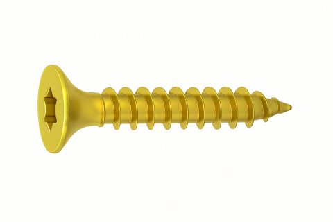 Surub pal si lemn cap inecat TORX   6 x260 zincat galben filet partial - cutie 50 buc [1]