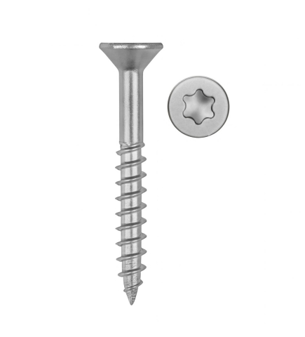 Suruburi pentru lemn - Surub pal si lemn cap inecat TORX   3.5 x40 / 24 inox A2 filet partial  - cutie 200 buc