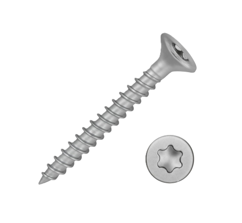 Suruburi pentru lemn - Surub pal si lemn cap inecat TORX   3 x16 inox A2  - cutie 500 buc