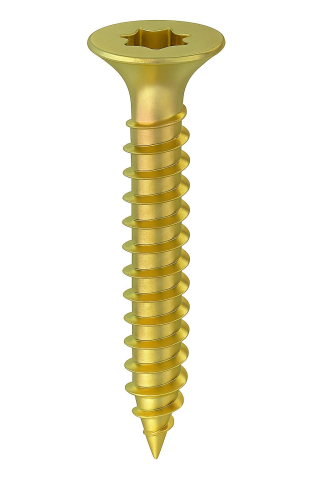 Suruburi - Surub pal si lemn cap inecat TORX  3x30 otel zincat galben - cutie 1000 buc