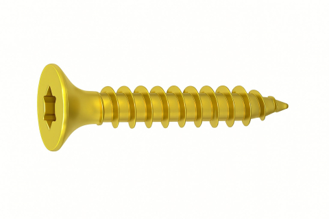 Surub pal si lemn cap inecat TORX  5x30 otel zincat galben - cutie 500 buc [1]