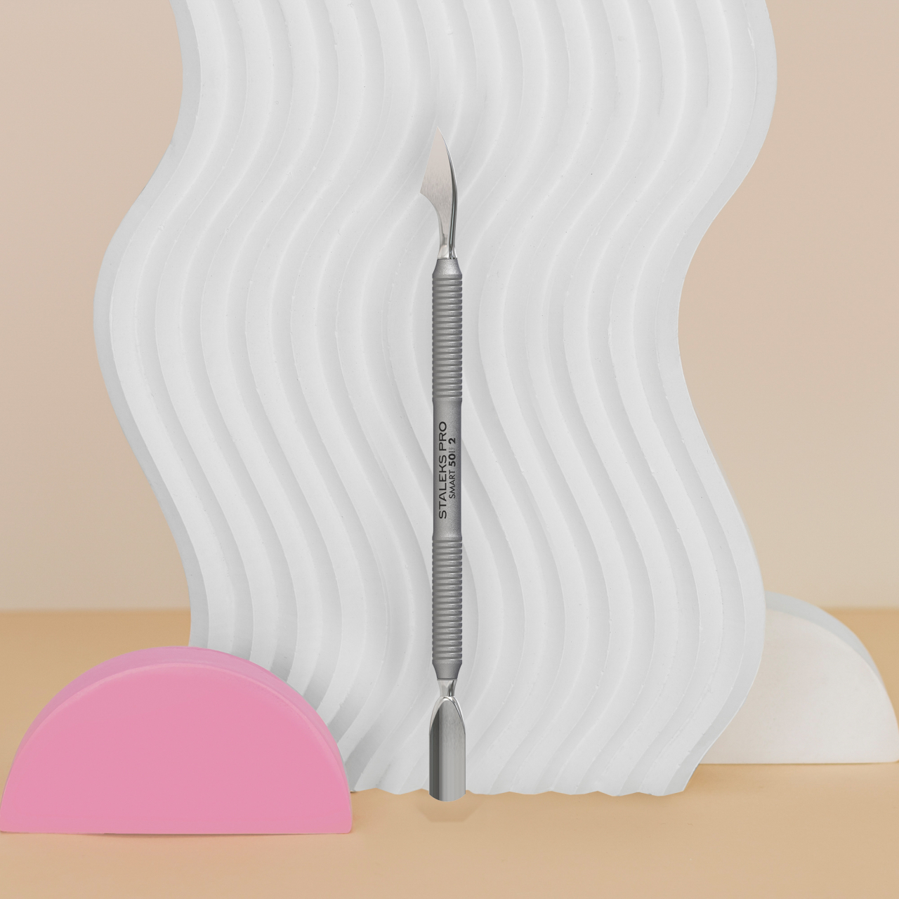 Staleks PS‑50/2 – pusher cuticule dual-end 136mm din inox [1]