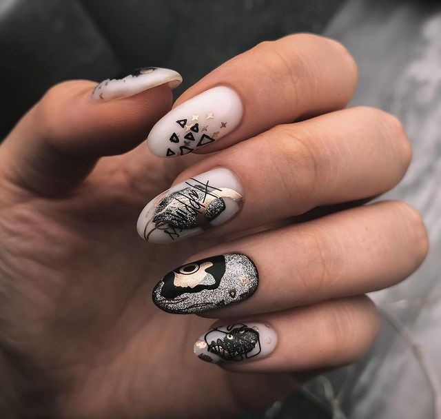 Matriță Nr. 18 Art – Șablon metalic TakiDa pentru unghii, modele inspirate din artă [2]