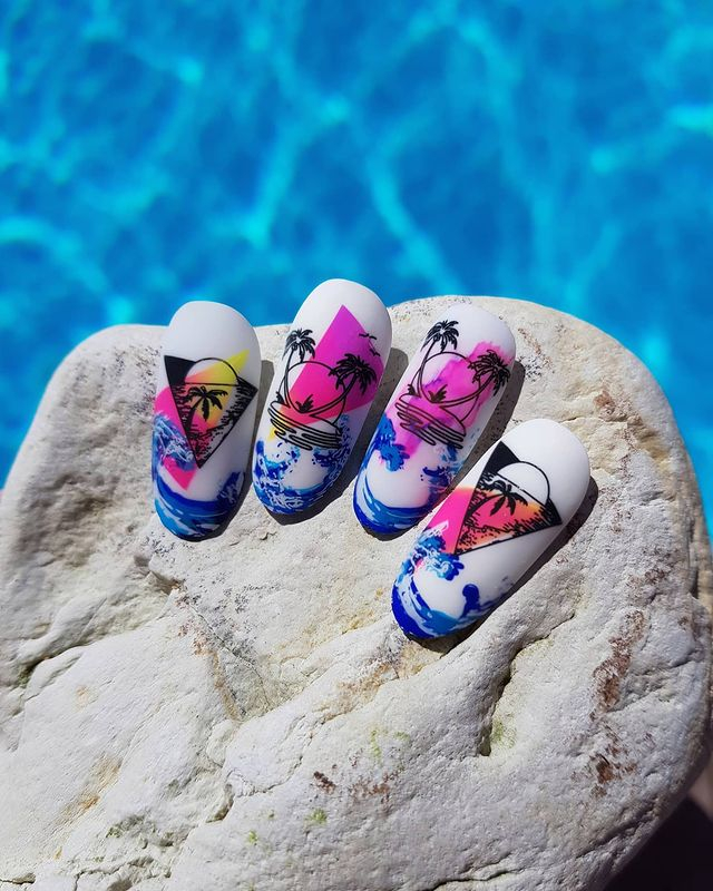 Matriță Nr. 20 Mare – Șablon metalic TakiDa pentru unghii, modele inspirate din elemente marine [2]