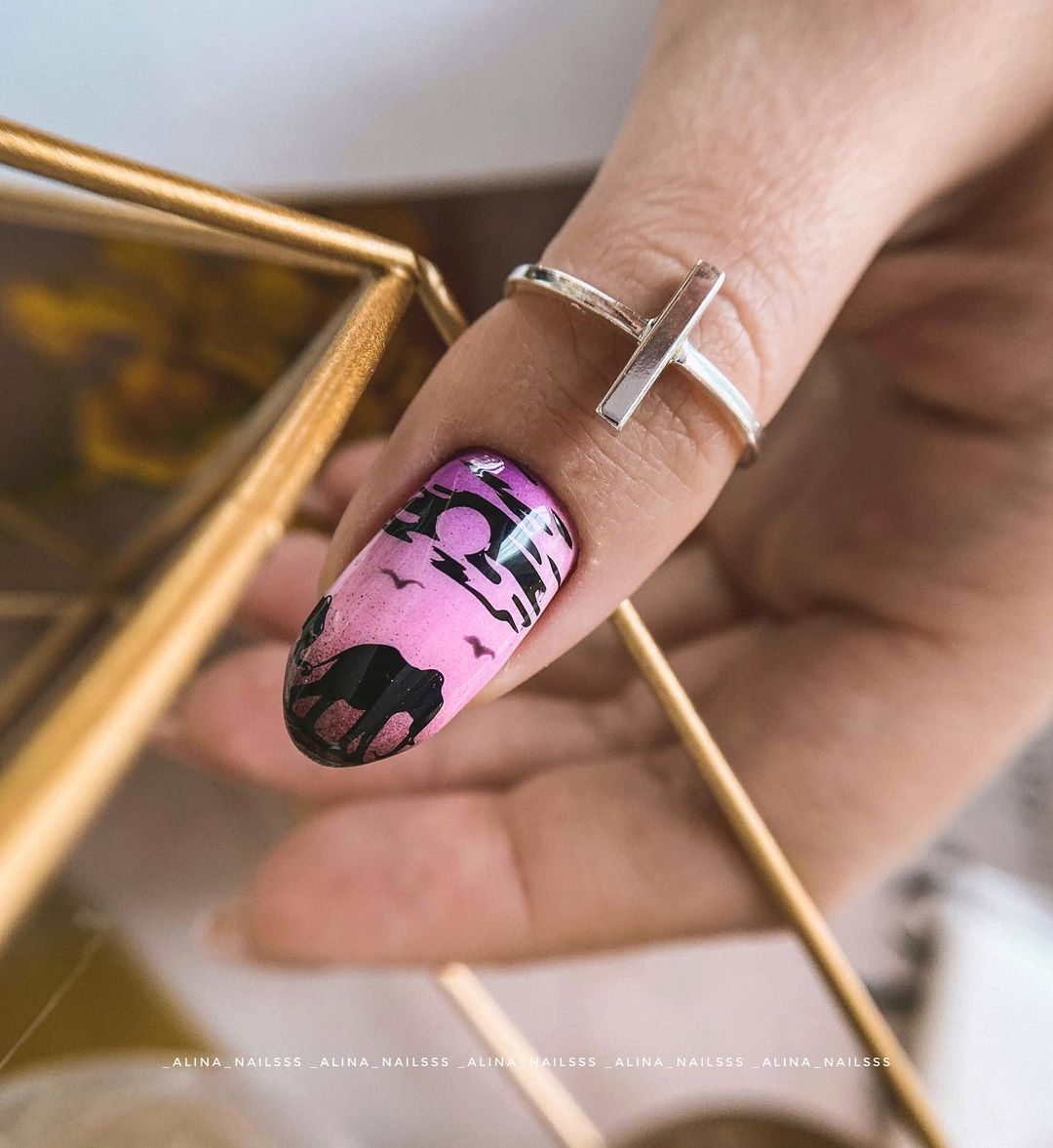 Matriță Nr. 23 Natura – Șablon metalic TakiDa pentru unghii, modele inspirate din natură [2]