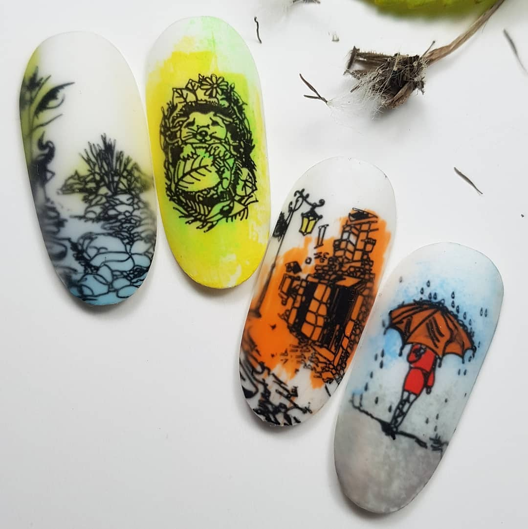 Matriță Nr. 8 Toamna – Șablon metalic TakiDa pentru unghii, modele inspirate din peisaje de toamnă [2]