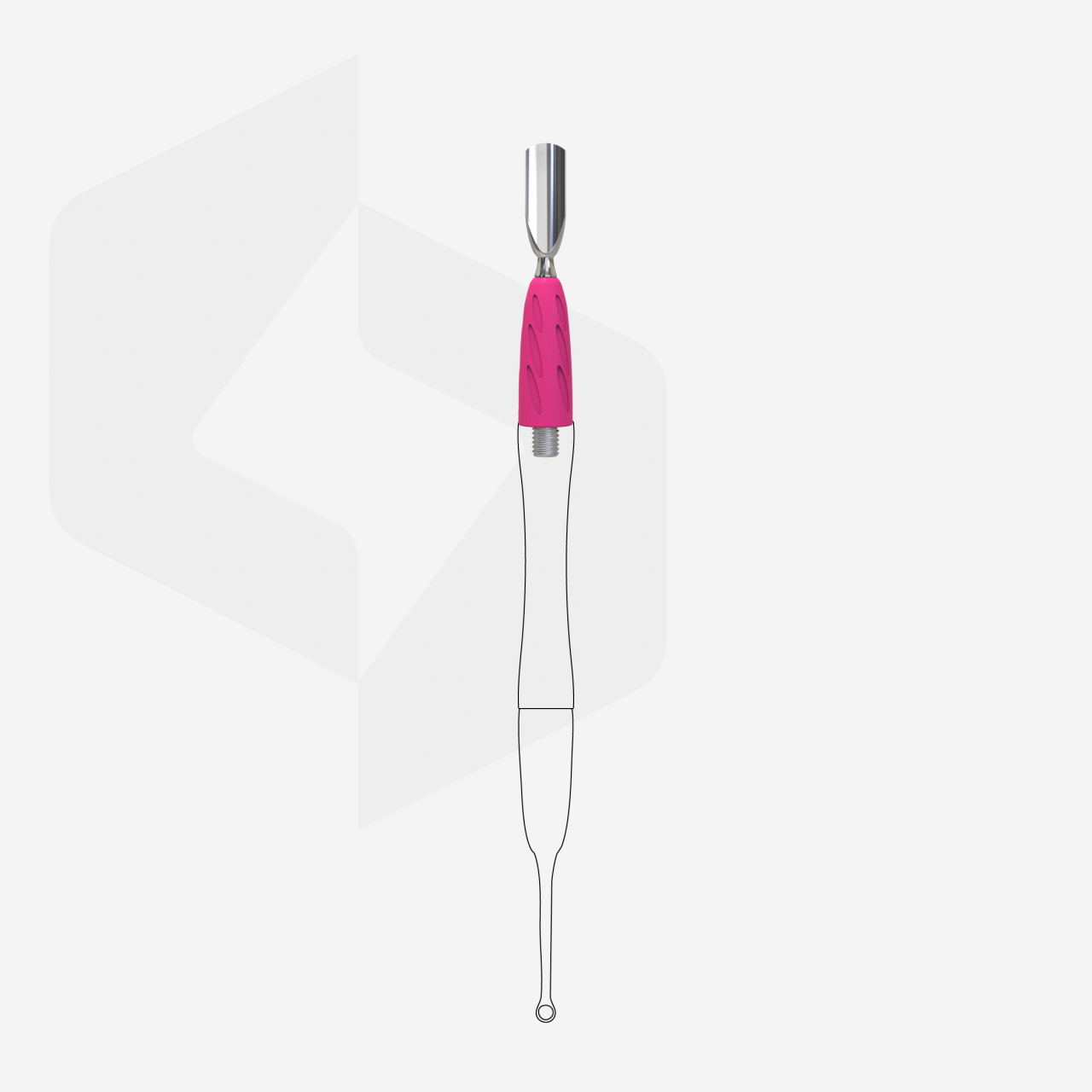 Pusher îngust rotunjit Staleks rounded narrow inox sterilizabil [2]