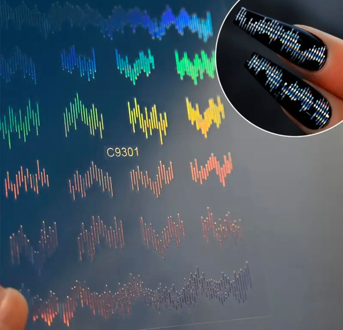 Sticker multicolor cu linii [1]