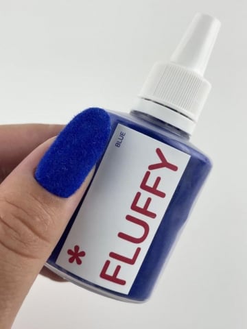 Nail Art - Pudra catifea albastru