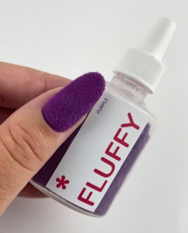 Nail Art - Pudra catifea mov